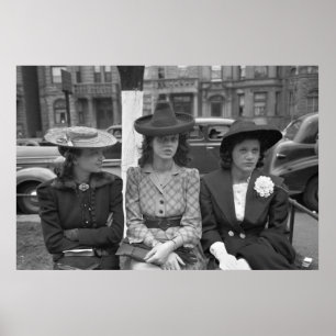 Pôster forma do chapéu de Chicago dos anos 40