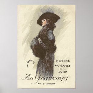 Poster Forma do francês de Edwardian