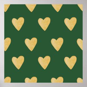 Poster Forma orgânica padrão ingênuo. Abstrato aquarela