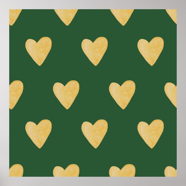 Poster Forma orgânica padrão ingênuo. Abstrato aquarela (Frente)