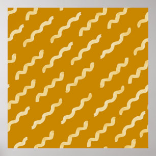 Poster Forma orgânica padrão ingênuo. Abstrato aquarela