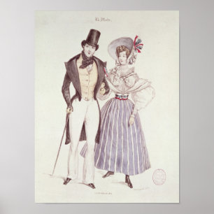 Pôster Forma para os homens e as mulheres, 1830