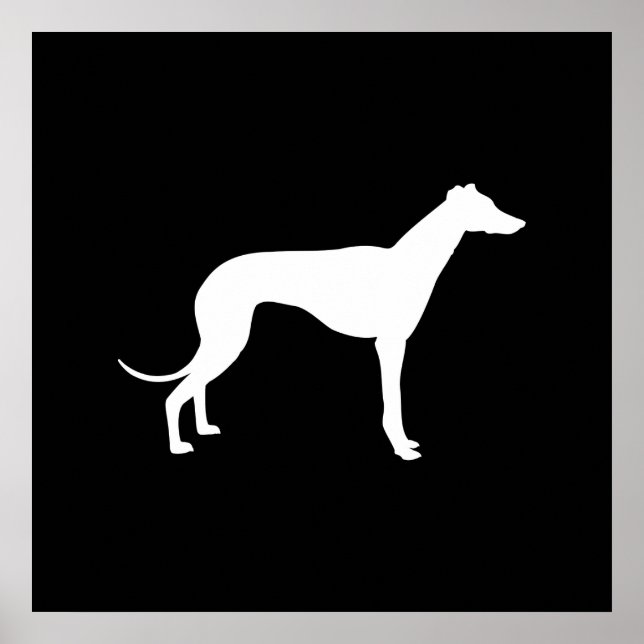 Poster Forma Preto e Branco de Greyhound (Frente)