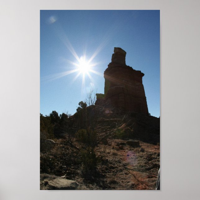 Poster Formação de Pedra de Farol em Palo Dura Canyon (Frente)