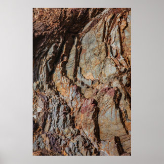Poster Formação de rochas pretas e castanhas