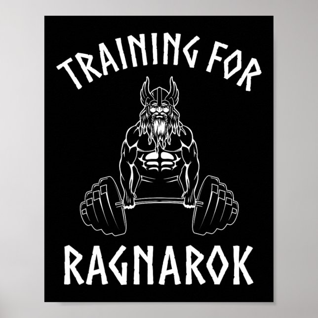 Poster Formação Para Ragnarok Shirt Norse Gym (Frente)