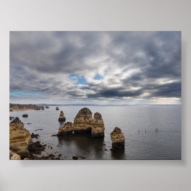 Poster Formações rochosas no Algarve (Frente)