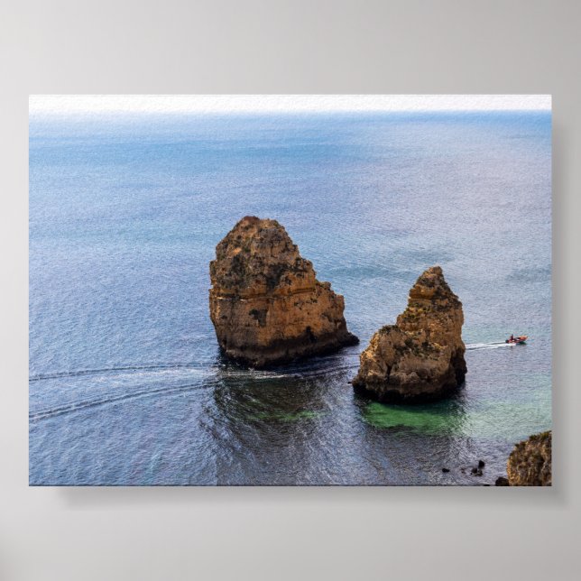 Poster Formações rochosas no Algarve (Frente)