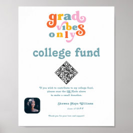 Poster Formando College Fund Donativo QR Código Retro Sin