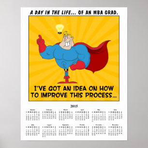 Pôster Formando de MBA de 2015 calendários