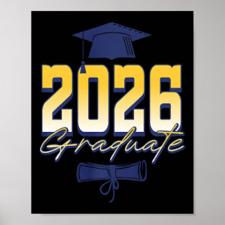 Poster Formando em 2026 Graduação Diploma Premium Tri-b