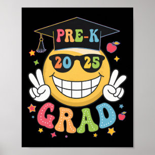 Poster Formando Groovy Pré-K Feliz Formatura Cl De 2025 