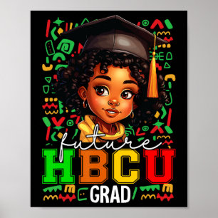 Poster Formando Hbcu Futuro Graduação De Menina Negra Hbc
