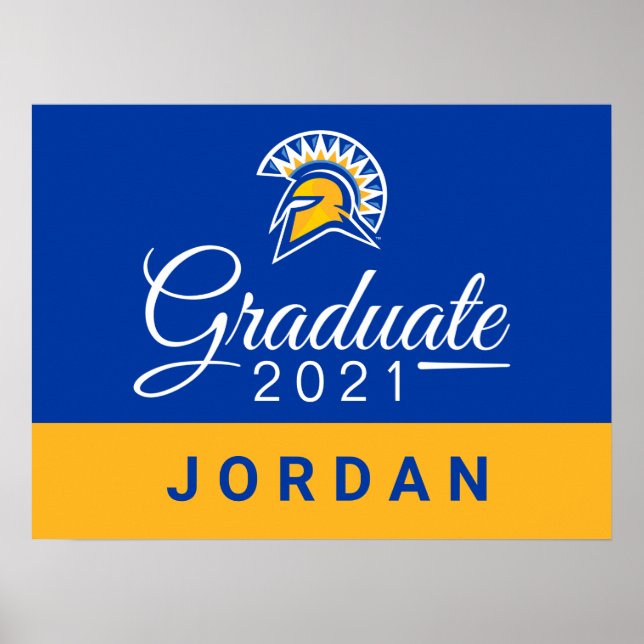 Poster Formandos do San Jose State Spartans de 2021 (Frente)