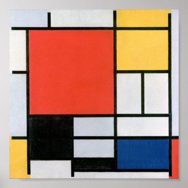 POSTER FORMAS ABSTRATAS MONDRIAN AFLITO  (Frente)