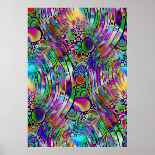 Poster Formas abstratas muito coloridas arte 1