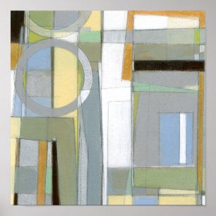 Pôster Formas Abstrato coloridas geométricas