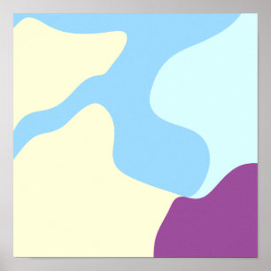 Poster Formas abstrato orgânicas