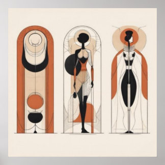 Poster Formas Arqueadas — Arte de Parede Geométrica Femin