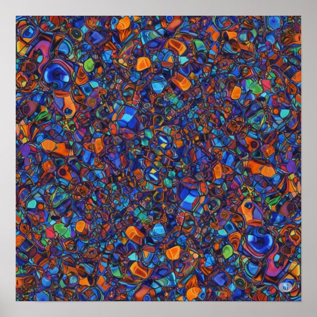 Poster Formas Coloridas de Encadeamento (Frente)