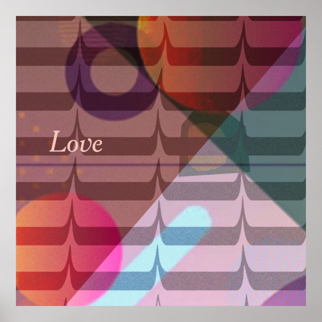 Poster Formas, Cores Sutis, Padrão Repetitivo (Frente)