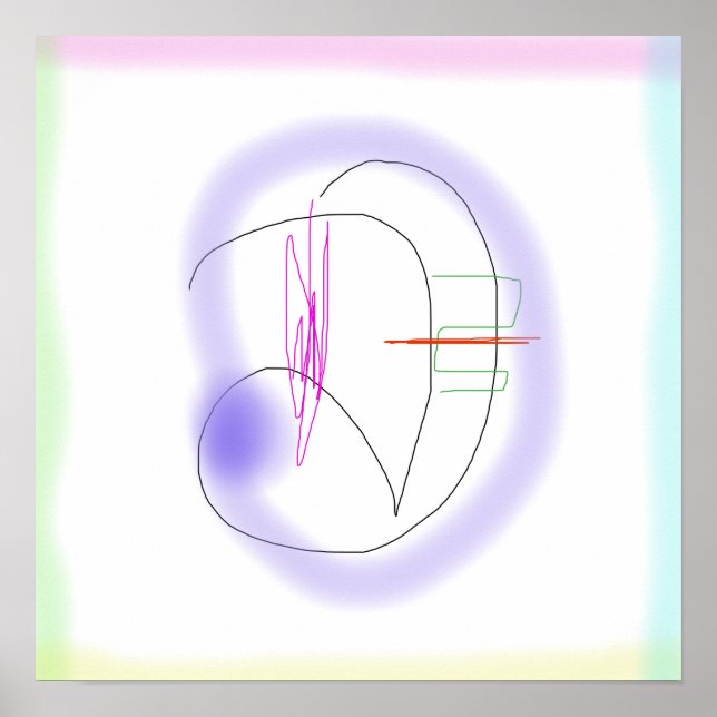 Poster Formas Curvas com Fluidez (Frente)