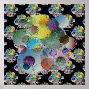 Poster Formas de Abstrato Orbs Planets