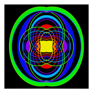 Pôster Formas de cores geométricas do arco-íris