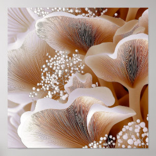 Poster Formas de Flores Orgânicas – Arte Abstrata Texturi