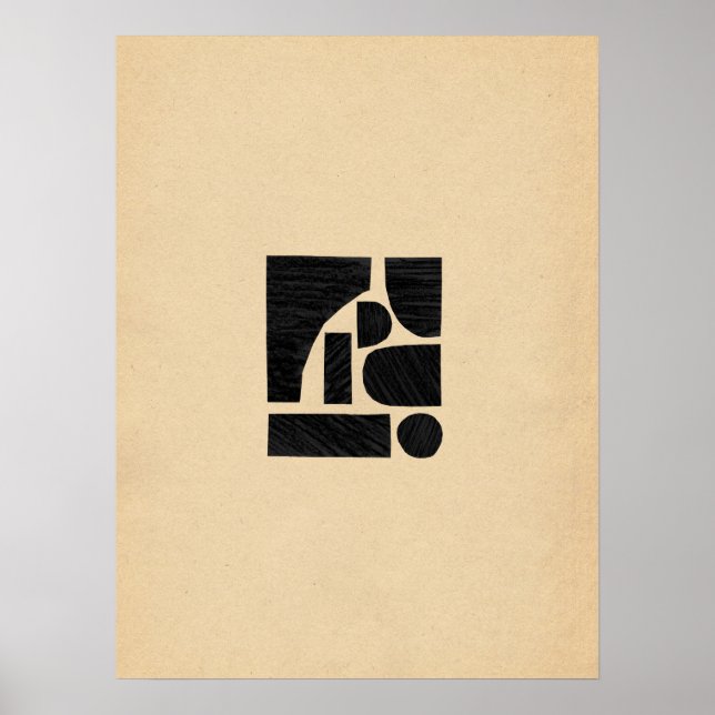 Poster formas de recorte de abstrato (Frente)