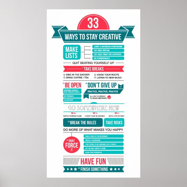 Poster formas de se manter criativo (Frente)