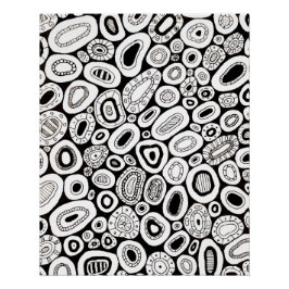 Pôster Formas Disformes Aleatórias de Arte Abstrata