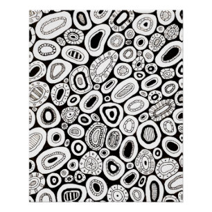 Pôster Formas Disformes Aleatórias de Arte Abstrata