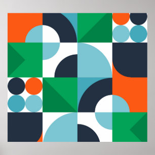 Poster formas e formas simples abstrato
