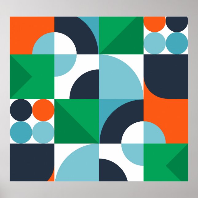 Poster formas e formas simples abstrato (Frente)