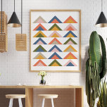 Poster Formas Geométricas Cutas em Cores de Outono Terres<br><div class="desc">Padrão Geométrico Negrito em Cor de outono e outono</div>
