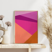 Formas Geométricas de Blocos de Cores em Magenta R