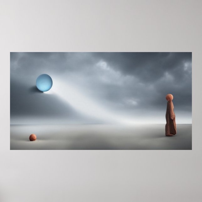 Poster Formas geométricas modernas surreais formas círcul (Frente)