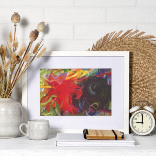 Pôster Formas Lutadoras por Franz Marc, Arte Fino Vintage