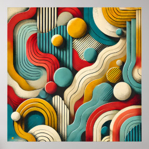 Poster Formas orgânicas abstratas modernas em Arte de Par