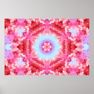Poster formas redondas do caleidoscópio de abstrato mand