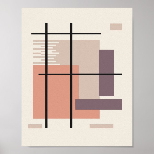 Poster Formas Retangulares Minimalistas em Layout Equilib (Frente)