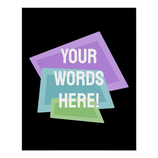 Pôster Formas Retroativas Personalizadas (Frente)