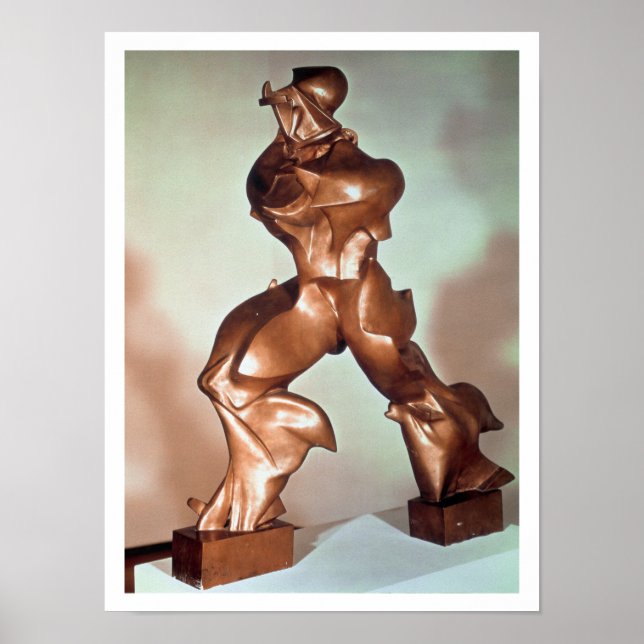 Poster Formas únicas de continuidade no espaço, 1913 (bro (Frente)