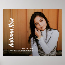 Poster Formatação Moderna de Foto com Nome de Script Simp