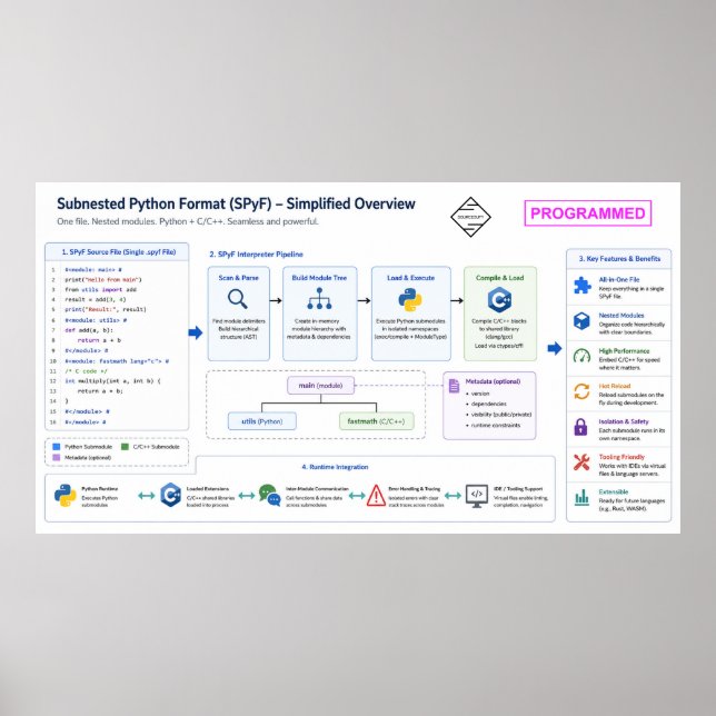 Poster Formato Python Subaninhado (Frente)