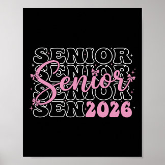 Poster Formatura 2026 Turma De 2026 Rosa Coquette Laço Ga