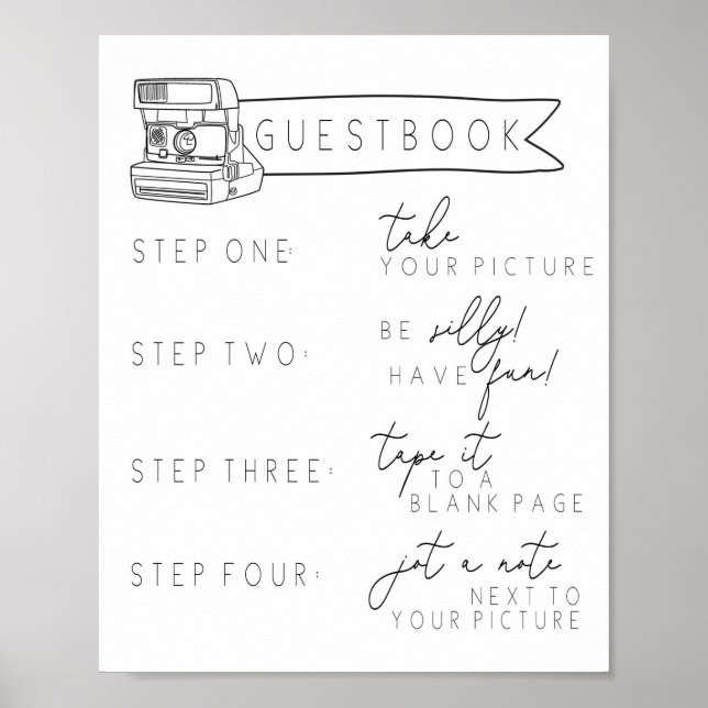 Poster Formatura, Casamento, Sinal de Livro de Visitas de (Frente)