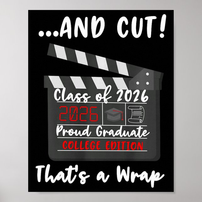 Poster Formatura Cl De 2026 Cerimônia Engraçada Gradu (Frente)