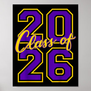 Poster Formatura da Turma de 2026 Ilustração Roxa da Vars